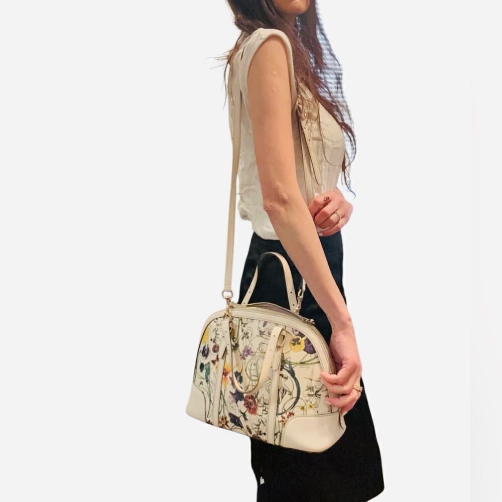 Gucci floral Dome tote with shoulder strap - Picture 2 of 16